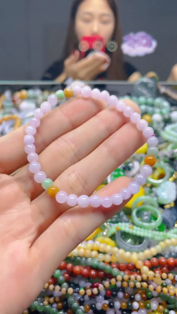 颈饰未镶嵌翡翠5MM/P/翡翠A货，一件也是批发价