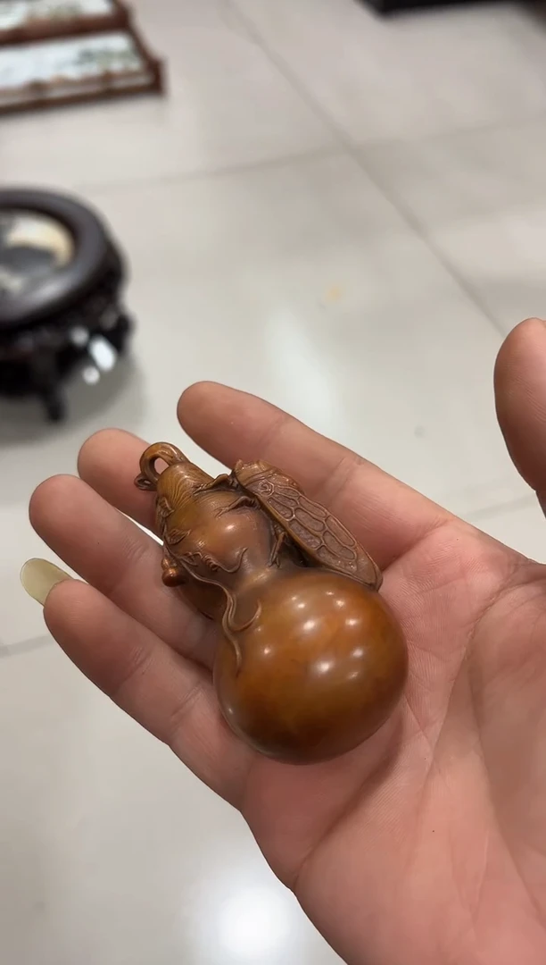 福禄缠身黄杨把件