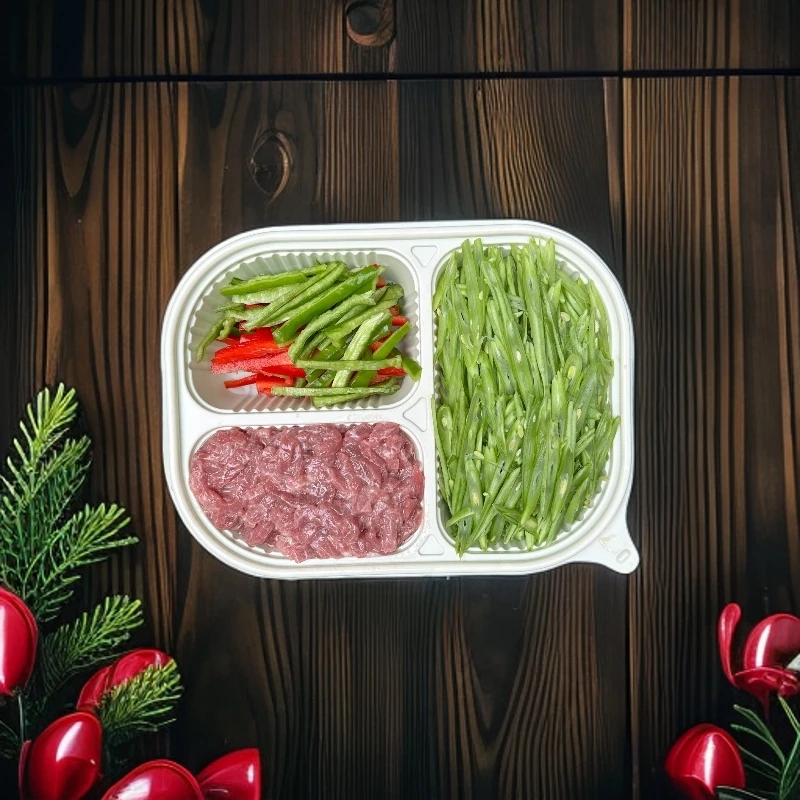 四季豆牛肉丝(鲜牛肉约130-26g)牛肉同城配鲜黄牛肉