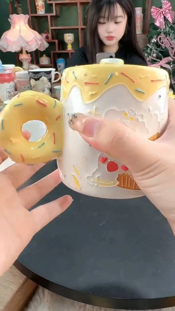 44高温陶瓷釉下彩 手作玉泥 蛋糕杯