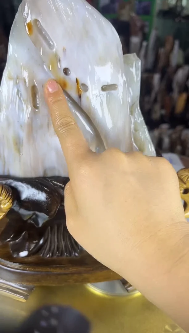 未镶嵌珠宝奇石硅化玉缅甸天然树化玉精品居家摆件