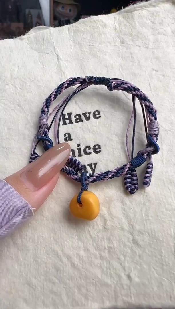 未镶嵌蜜蜡手链蚂蚁家藏风蜜蜡小滴溜手绳