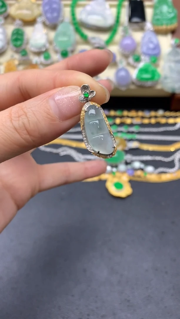 【闪购商品】翡翠颈饰18K金镶嵌162-中国好珍宝