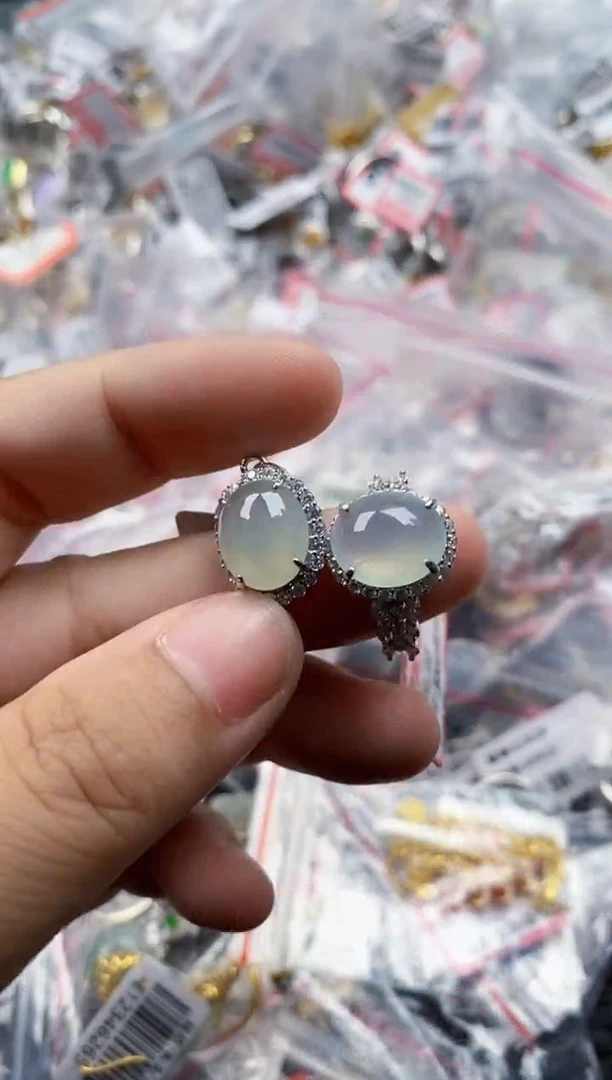 翡翠戒指银S925镶嵌333333   8