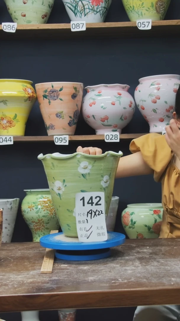 陶瓷景德镇花盆默认微瑕142【微瑕】