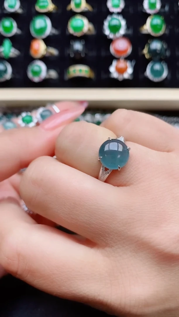 【闪购商品】翡翠戒指银S925镶嵌32131