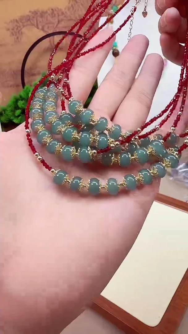 颈饰14K金镶嵌翡翠X45