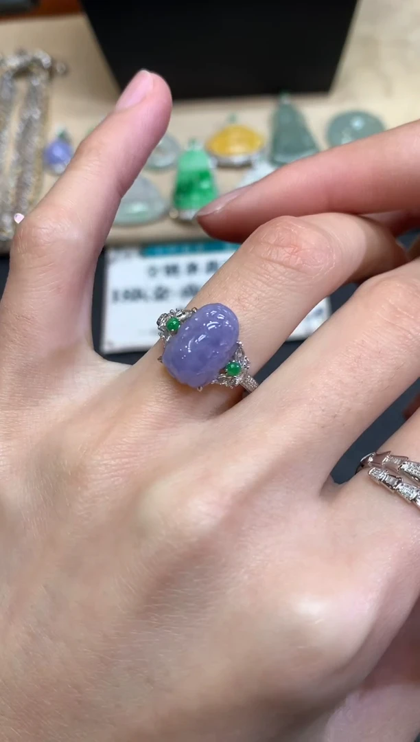 【闪购商品】翡翠戒指18K金镶嵌貔貅【无服务费】