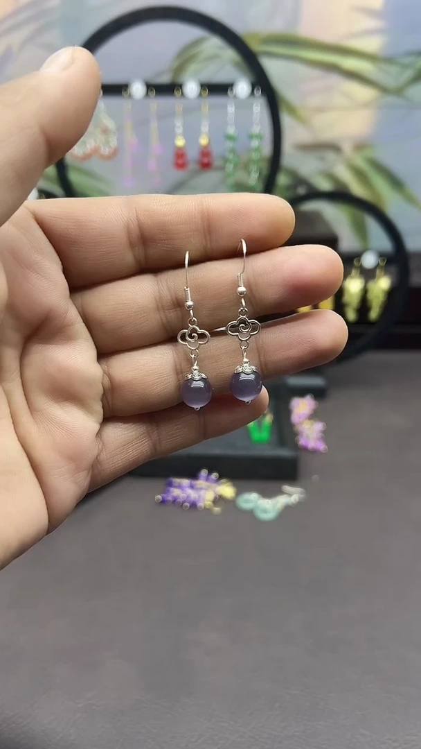 未镶嵌石英质玉耳饰052