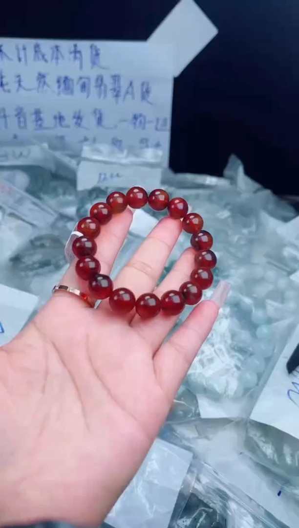 未镶嵌定制琥珀珠串11+