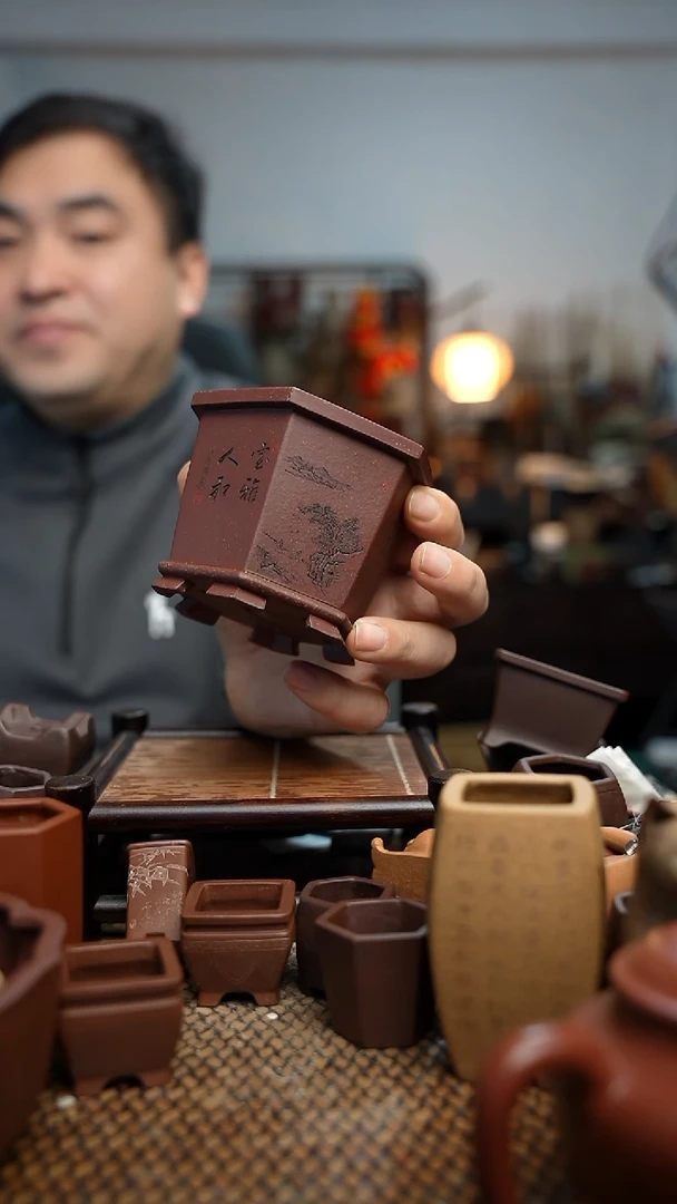 紫砂花盆長木軒精品紫砂