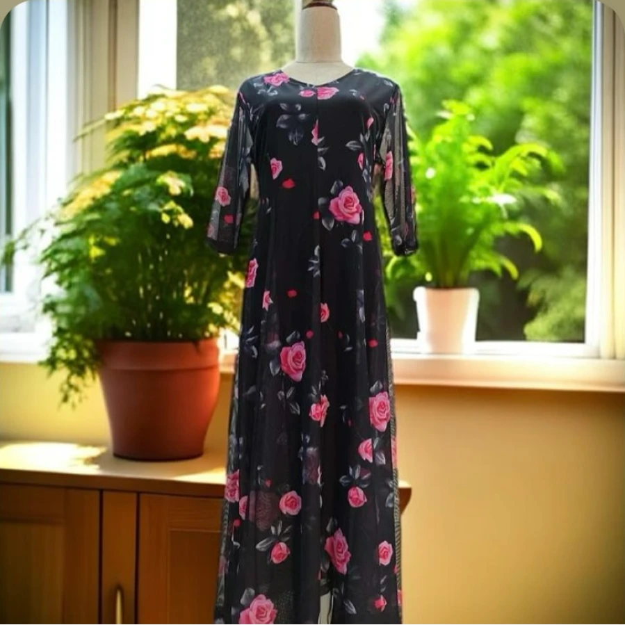 新款时尚气质长款显瘦连衣裙2522