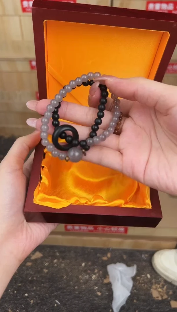 万家文玩阁黑檀双圈链接@@SP040