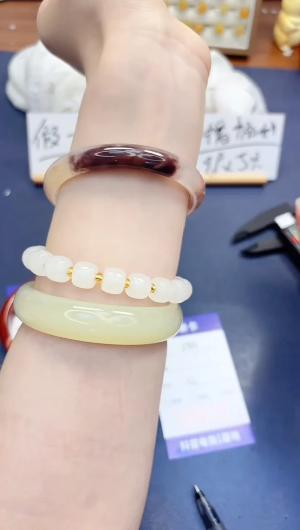 石英质玉手镯未镶嵌286-紫罗兰-圈口58