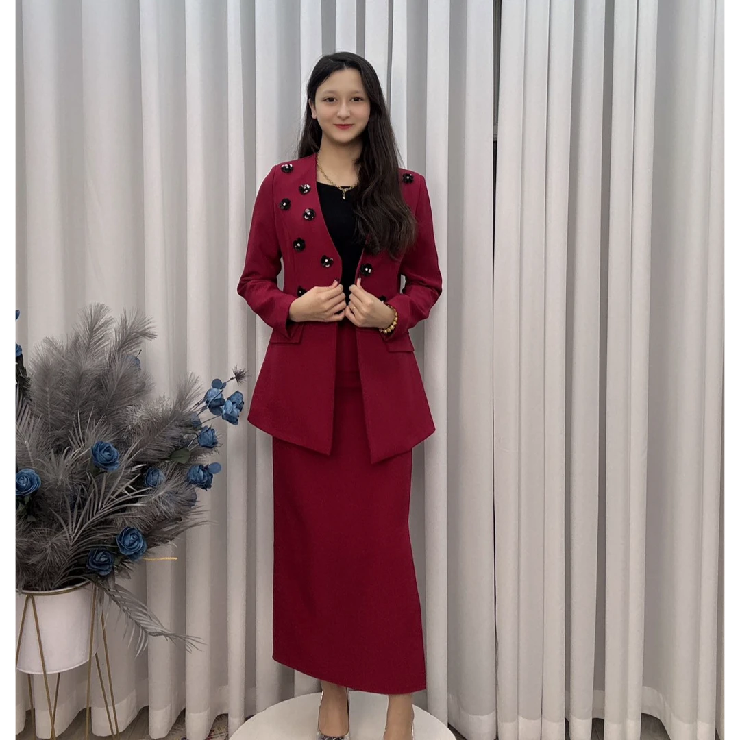 新款多花西装套装 显瘦 气质 时尚 修身