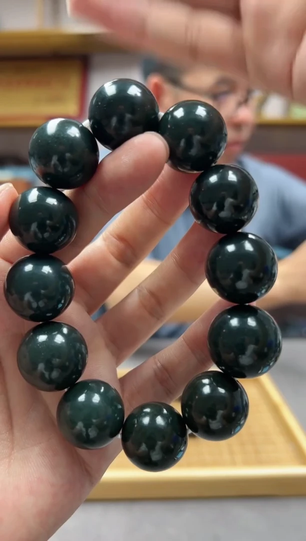 手链未镶嵌和田玉20黑油青