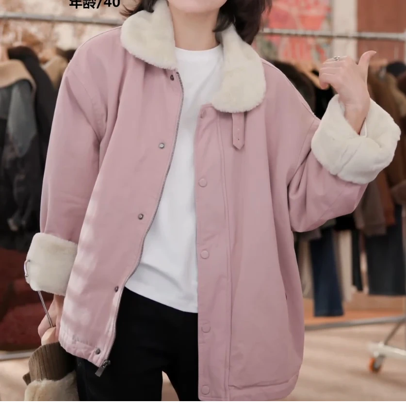 噢芬/小个子 【芫瑶】秋冬重磅百搭高端气质显瘦毛毛外套522685