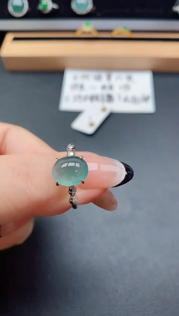 银S925镶嵌戒指翡翠5080