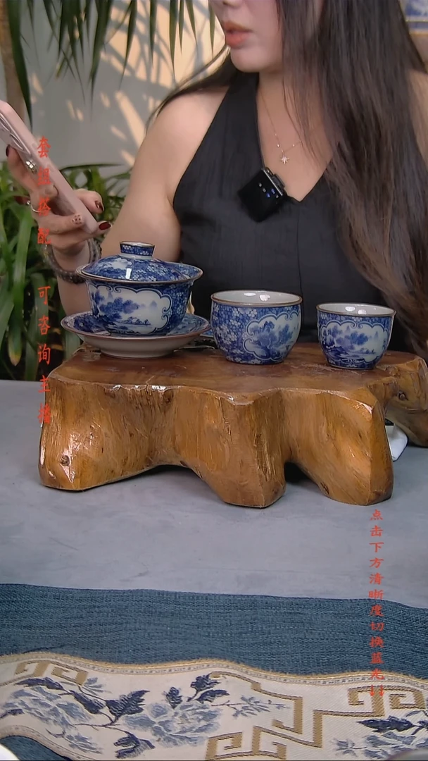 简装家用款3件套 老陶泥开片纹陶瓷茶具