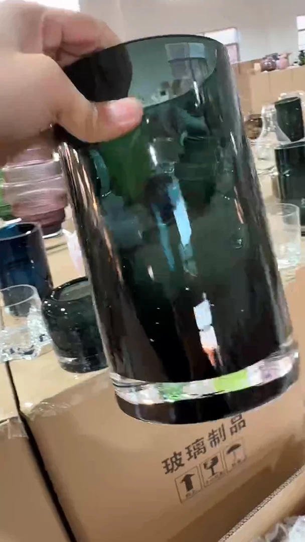 【闪购商品】玻璃灰绿直筒