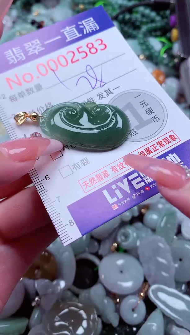 翡翠未镶嵌吊坠(不含链)2583