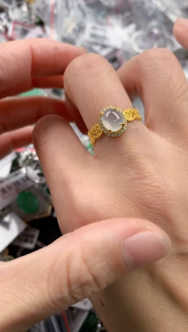 银S925镶嵌戒指翡翠4444----10