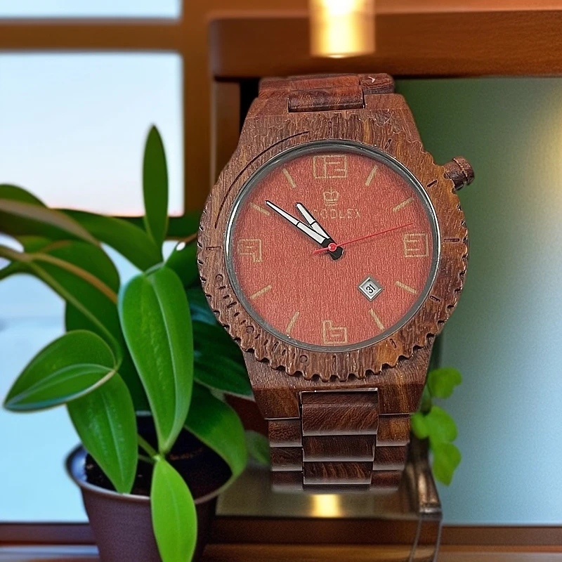 经典檀木手表轻奢潮流机芯时尚木制腕表