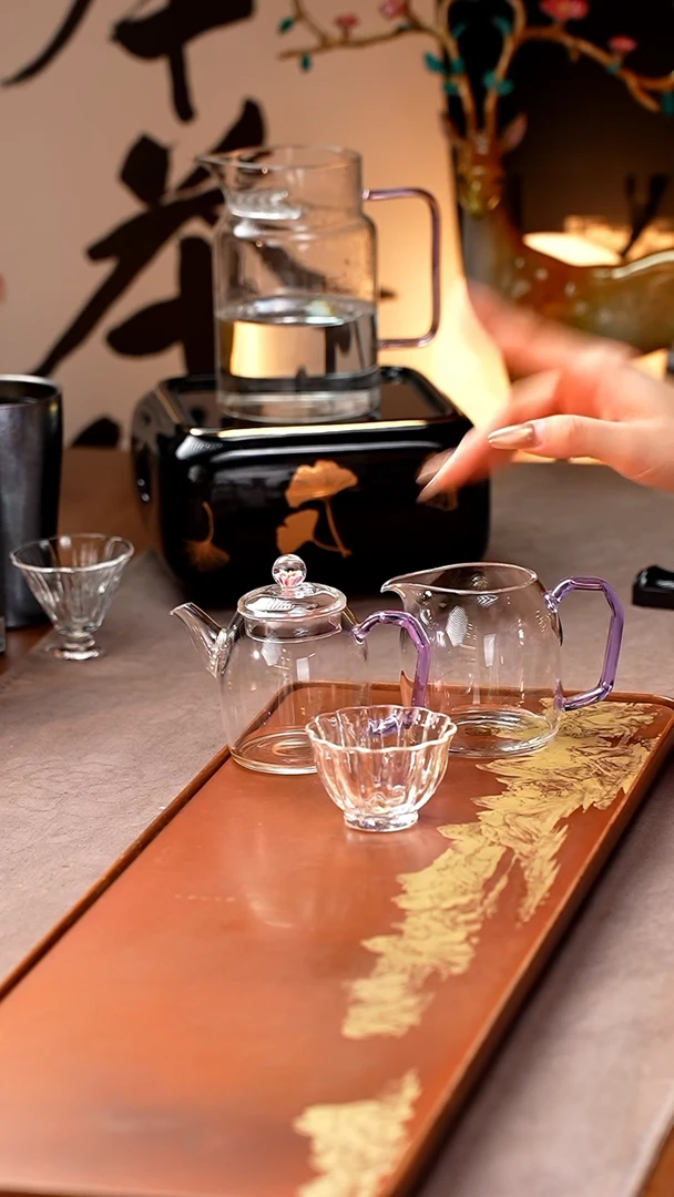 暗香疏影/秦权小泡壶/紫海棠+秦权匀杯/浅紫+暗香疏影/玲川杯2入