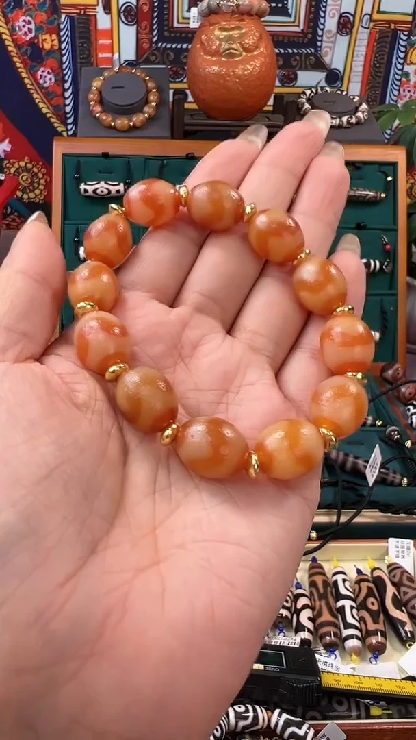 玛瑙/玉髓（覆膜）颈饰合金21.（微瑕）