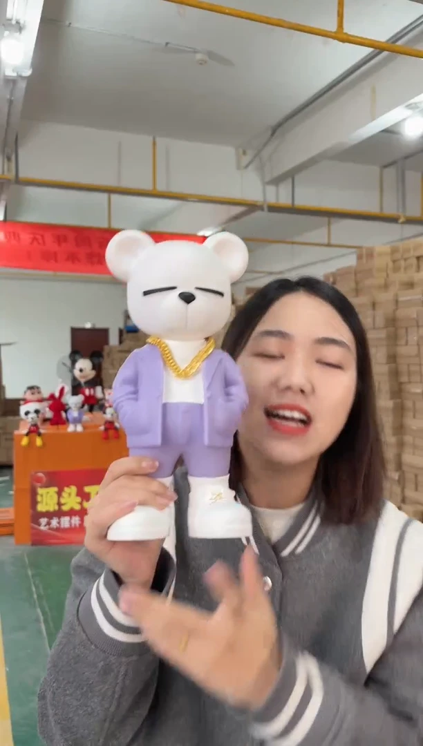 树脂暴富熊+项链