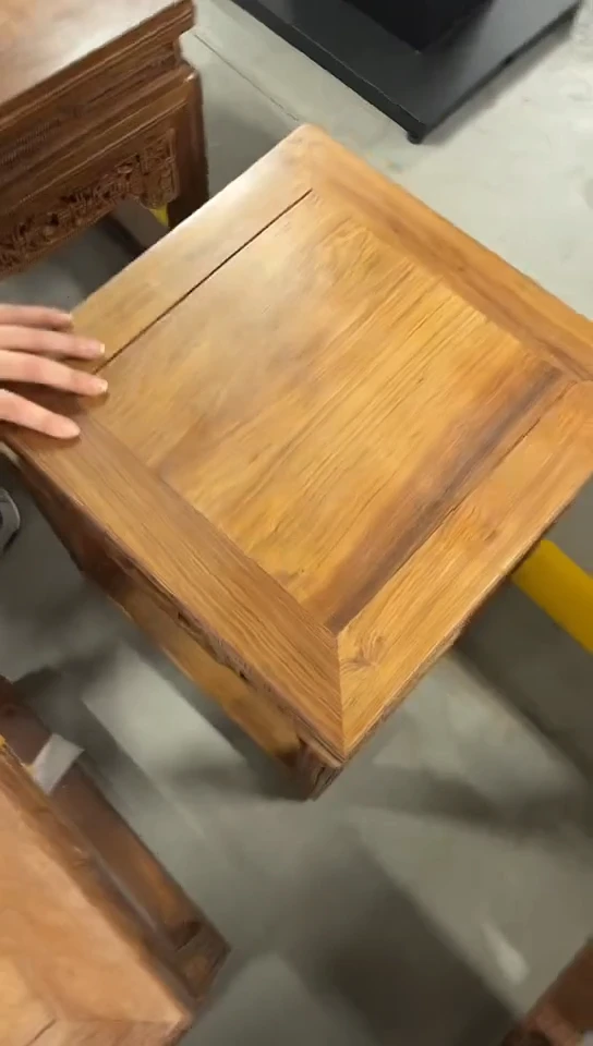 木YD22MK-160008-螭纹方凳