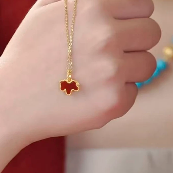 【中国黄金】驰华 | 18k金镶嵌*吊坠*玛瑙-D11991-1-Y