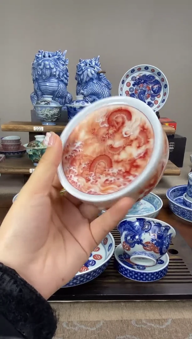 【闪购商品】矾红鱼化龙盖置盖置