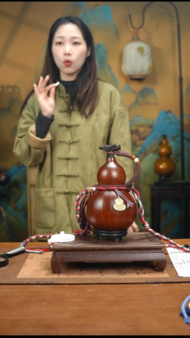 YP042精品藏绳款天然酒葫芦（一物一拍）