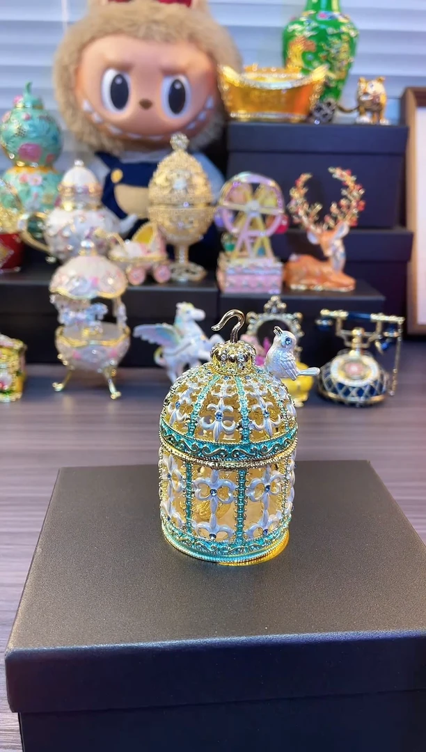 七宝烧珐琅彩 送人 送礼 个人收藏    鸟笼