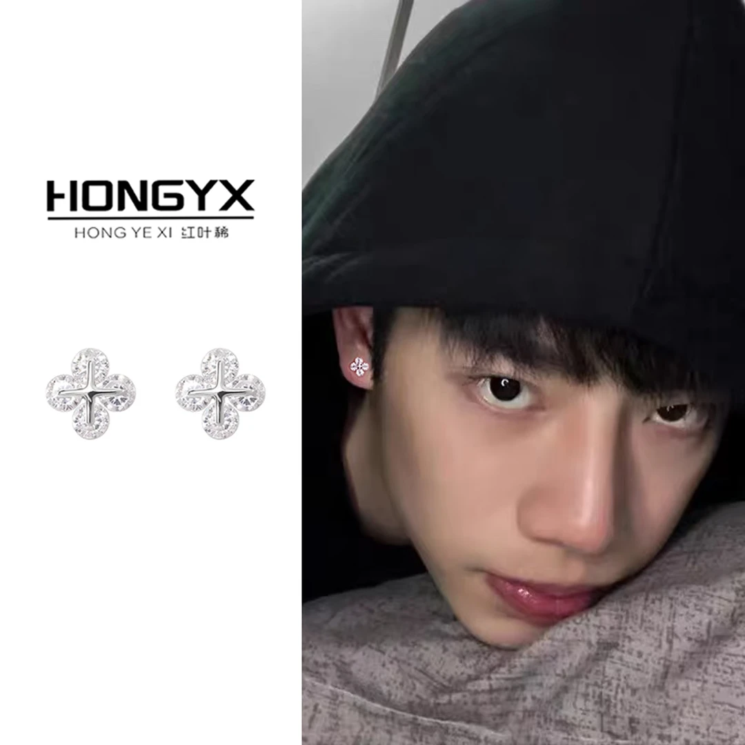 合金耳饰 耳钉男款养耳洞耳环小众高级感螺丝拧扣耳骨钉精致百搭