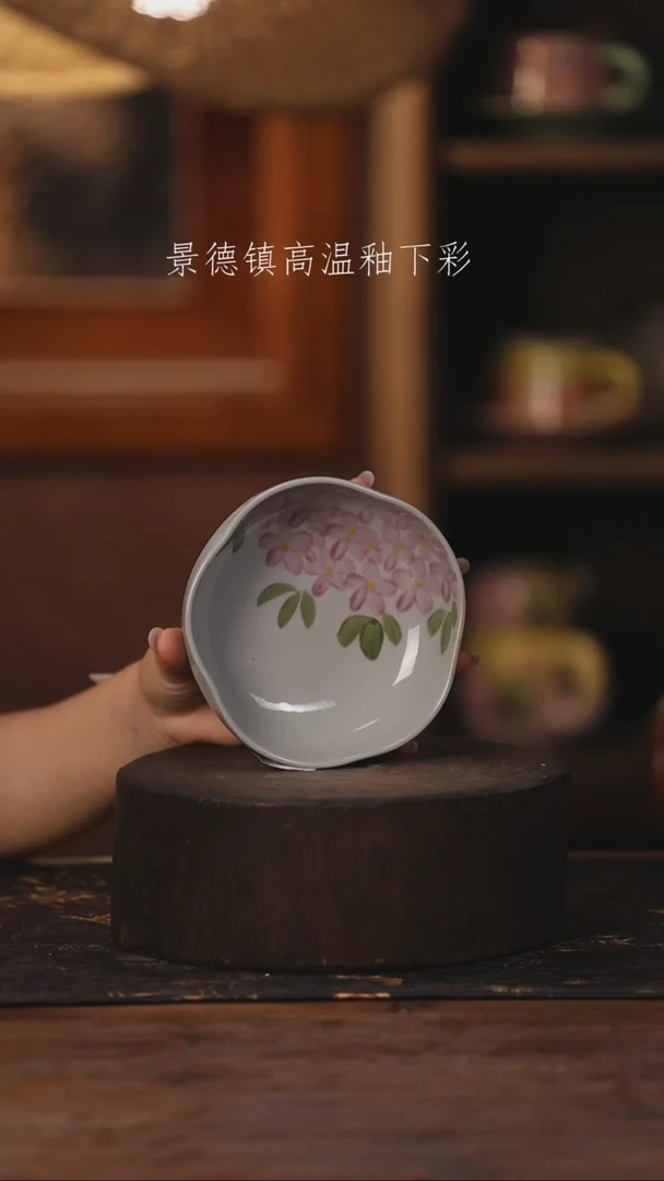 陶瓷景德镇高温釉下手绘陶瓷022