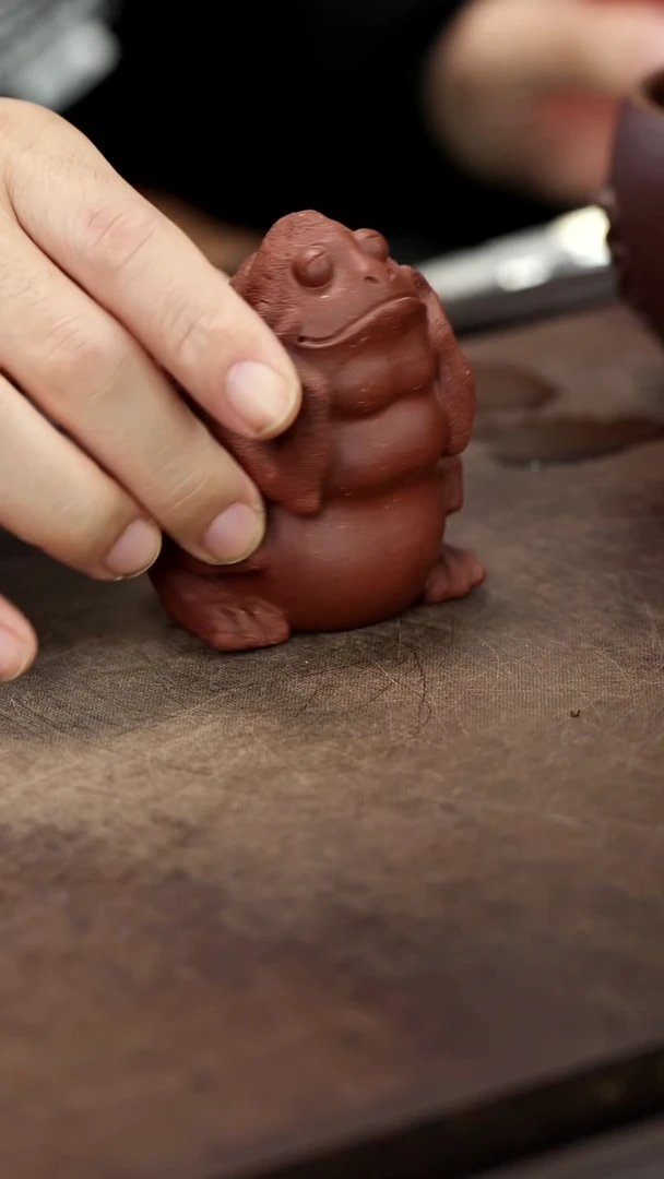 紫砂茶宠紫砂思考蛙