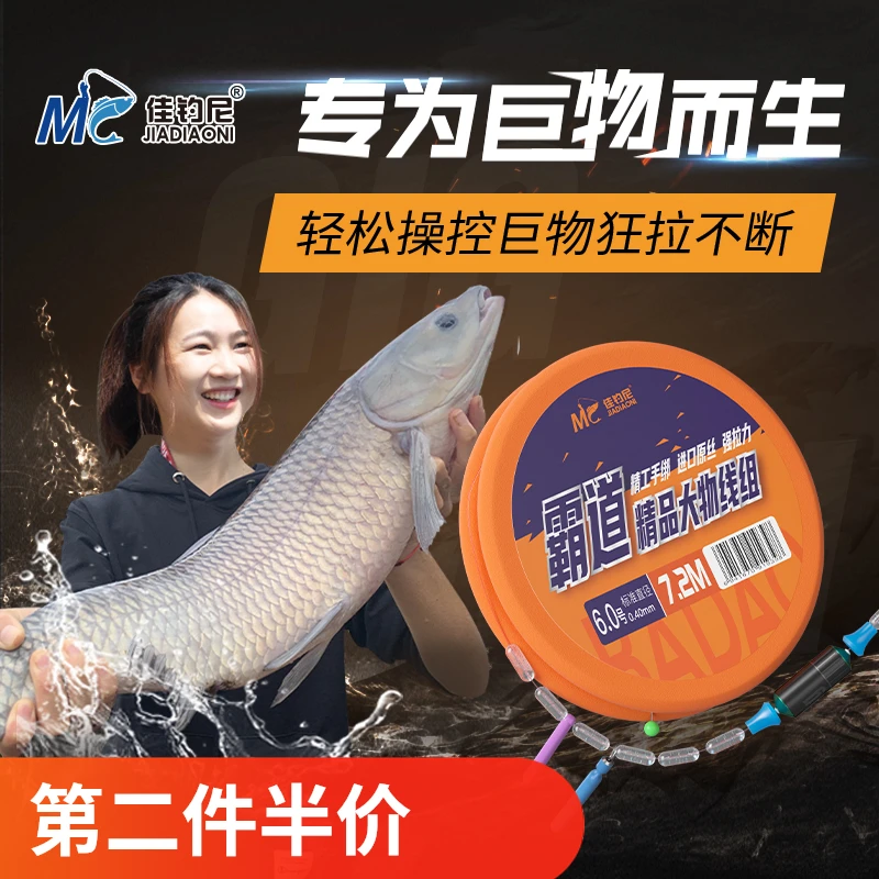 佳钓尼伏魔霸道大物线组主线成品鱼线青草鲢鳙巨物主线组钓鱼用具