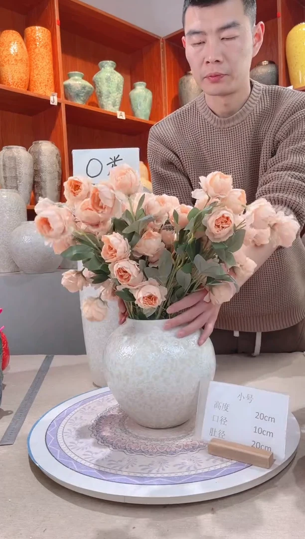 【闪购商品】瓶陶瓷花瓶 无花 微瑕 月光白小号