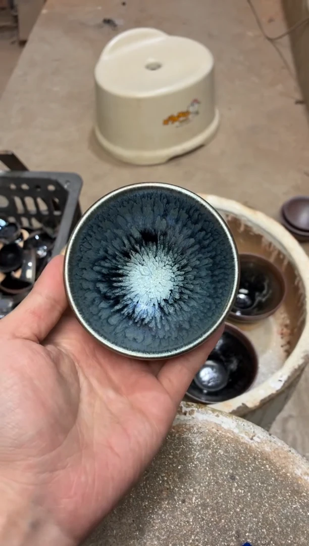 茶盏百花真柴烧建盏换点柴火