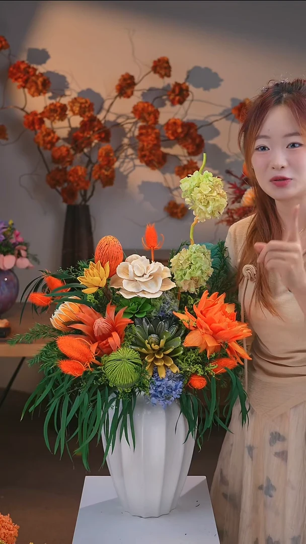 图片款式：单花束+花瓶