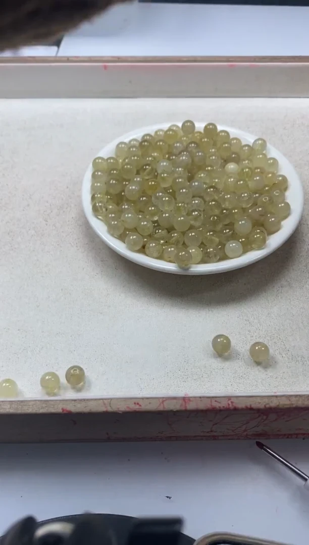 【闪购商品】水晶颈饰未镶嵌w2217金发晶8mm*25颗