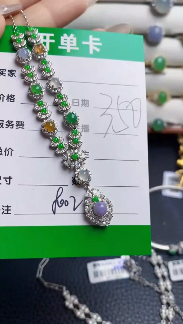 银S925镶嵌戒指翡翠妖**奈8002