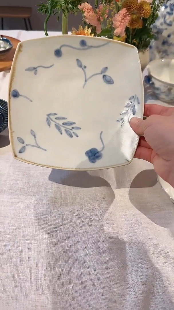 【闪购商品】盘【预售】印花方盘*1个(随机)