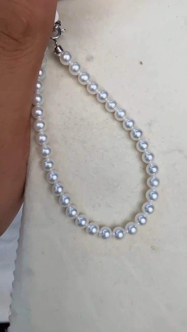 银S925镶嵌手链淡水珍珠手链