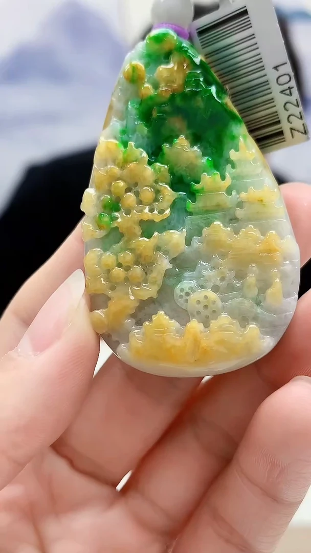 未镶嵌定制翡翠5145lr-毛货挂件27