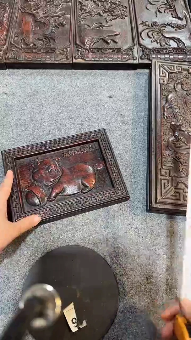 香榧木紫檀拆件雕刻板以直播间实物为准