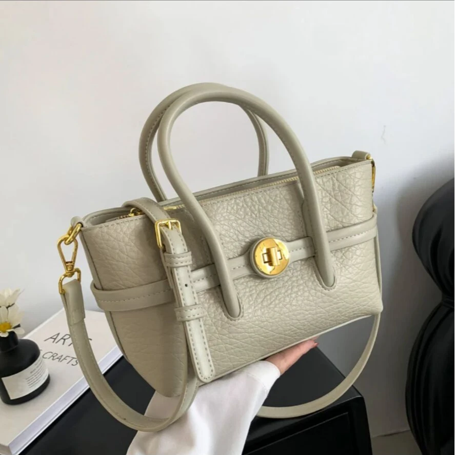 2025新款定制复古大容量手提包高级感洋气百搭单肩斜挎包 (B026)