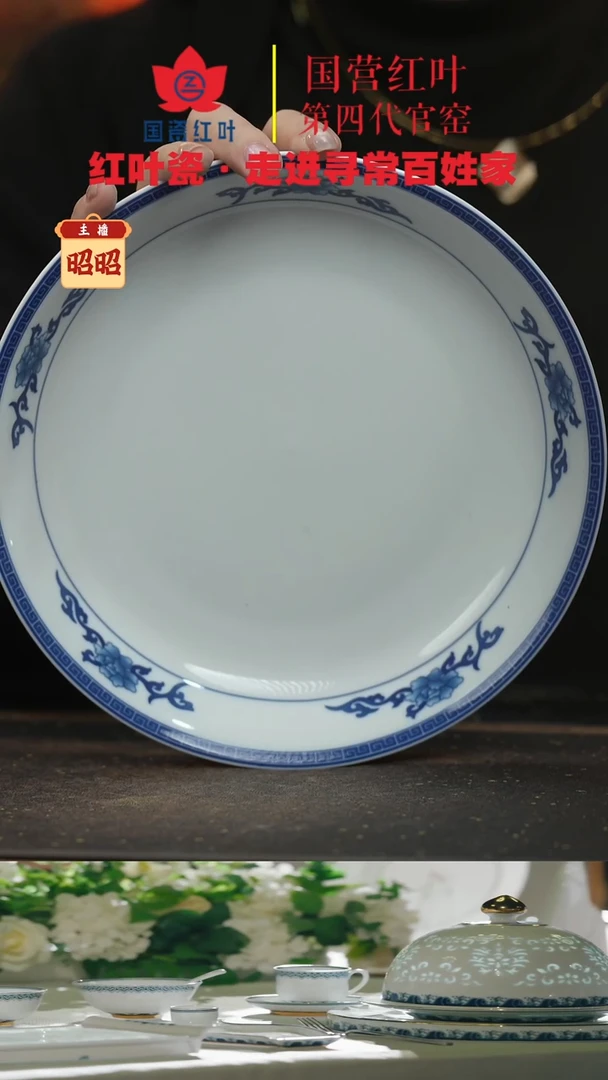 陶瓷1个正价青韵8寸饭盘